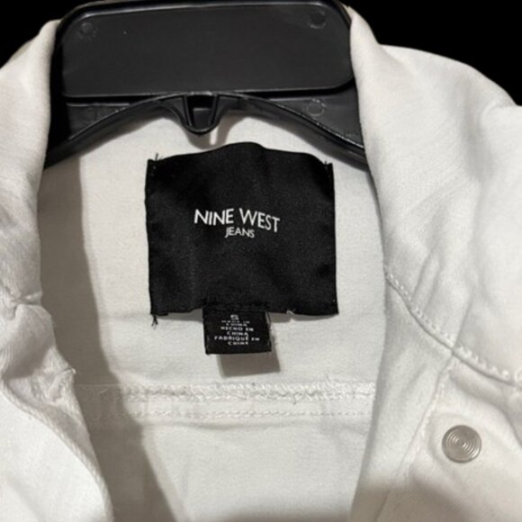 Nine West Jeans White Denim Jacket Size S - Picture 2 of 4